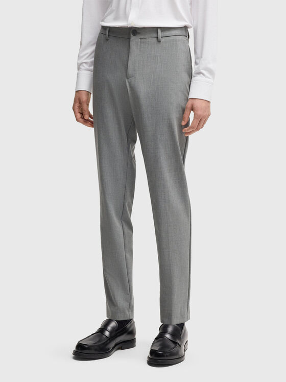 Слим панталон от вълнен бленд - 1