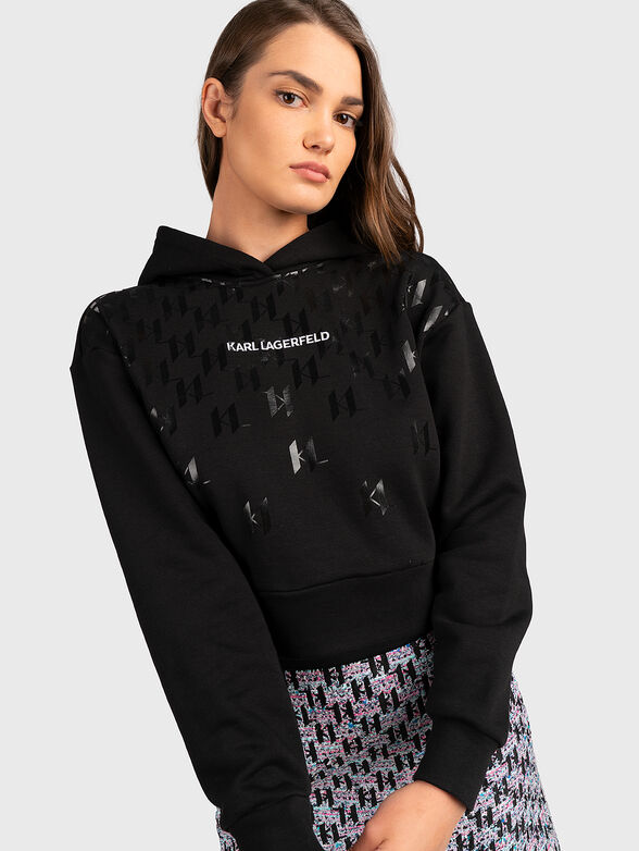 Sweatshirt with monogram logo print - 4