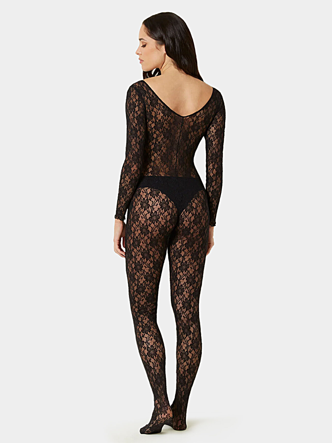 JUMPSUIT - BODY black lace bodysuit brand YAMAMAY