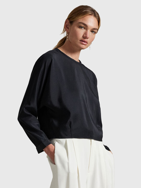 Long sleeve silk blouse - 1