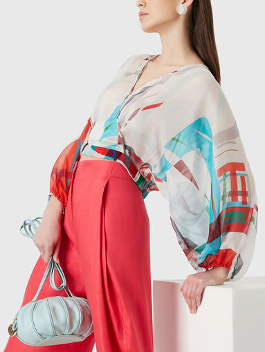 Linen trousers with high waist - 4