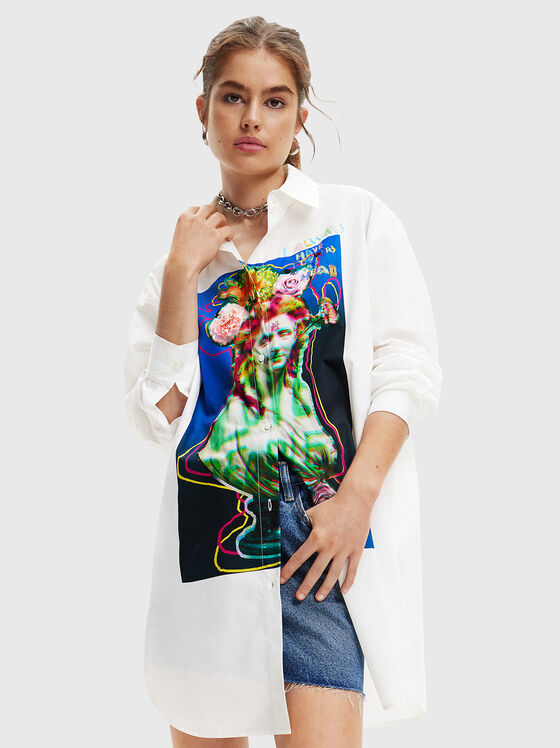 DAPHNE white shirt with print - 1