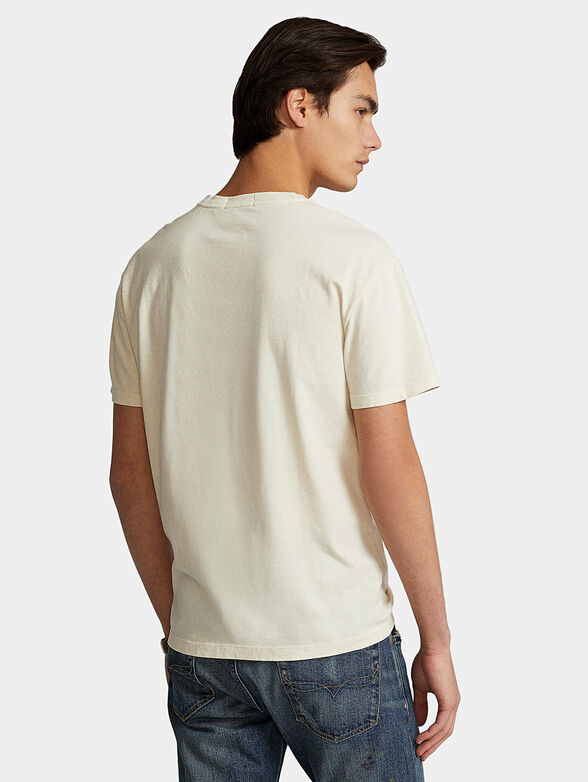 T-shirt with contrast logo and pocket - 3