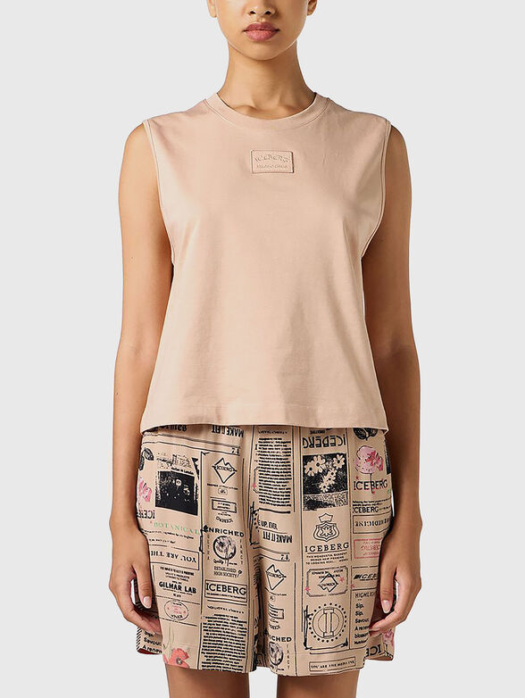 Cotton T-shirt with logo - 1