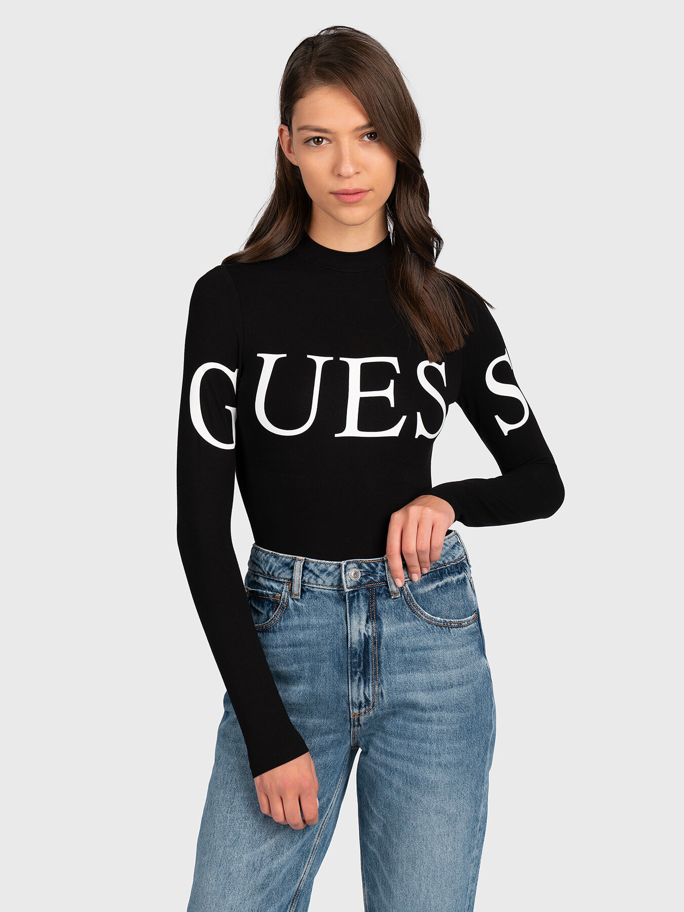 ALISSA Body with contrasting logo print brand GUESS Globalbrandsstore en