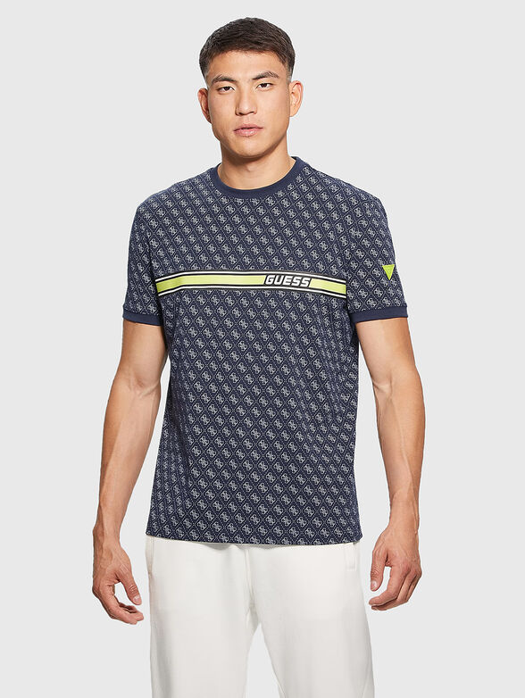 JAMEY beige T-shirt with monogram print  - 1