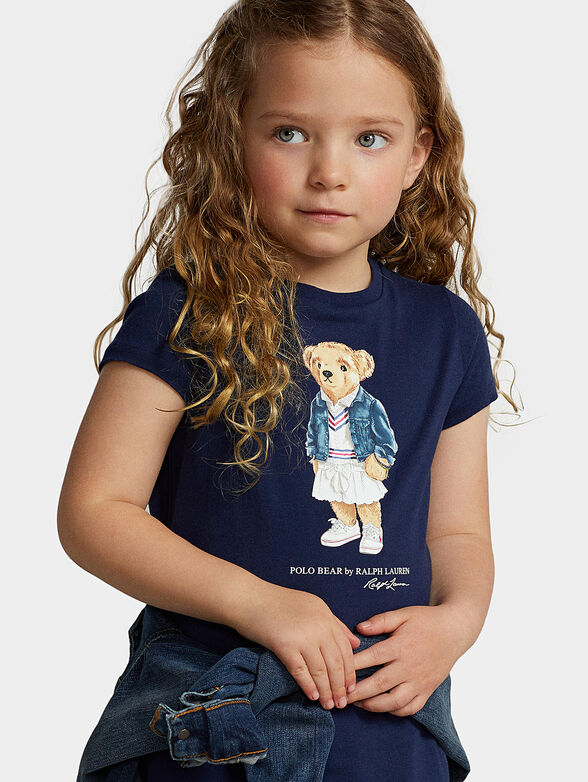 Polo Bear printed blue dress - 1