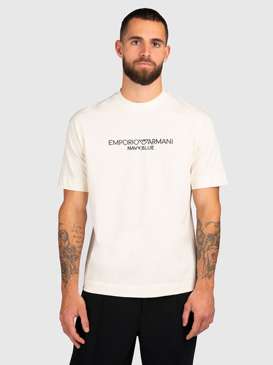 Тениска от памук с лого бродерия - 1