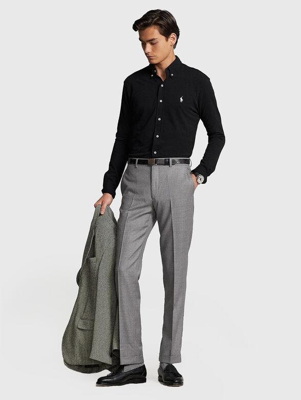 Black shirt with contrast logo  - 2