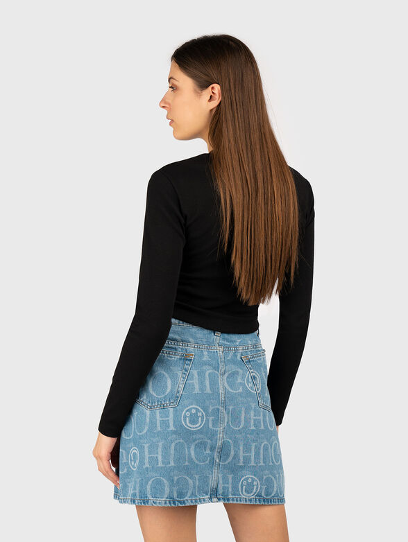 Long sleeved blouse with accent logo - 3