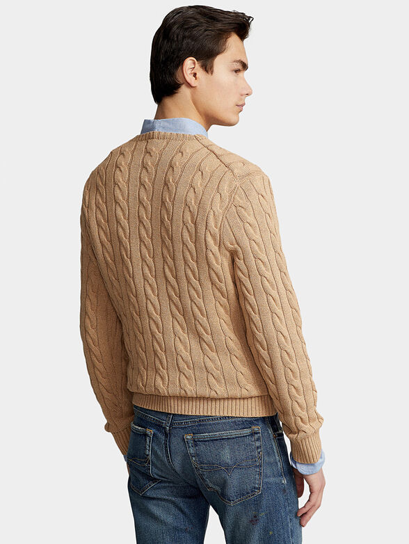 Sweater in beige with logo  - 3