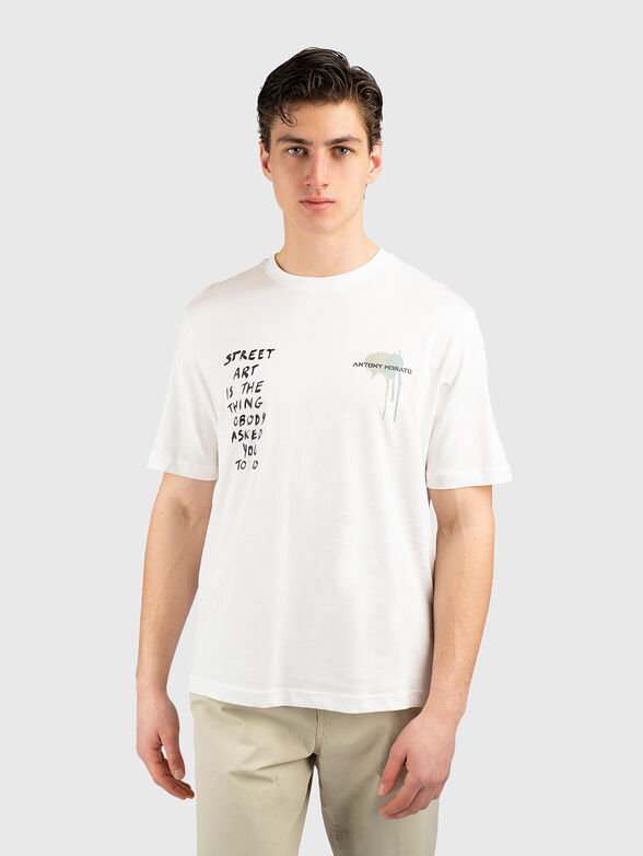 Cotton T-shirt with a statement print - 1