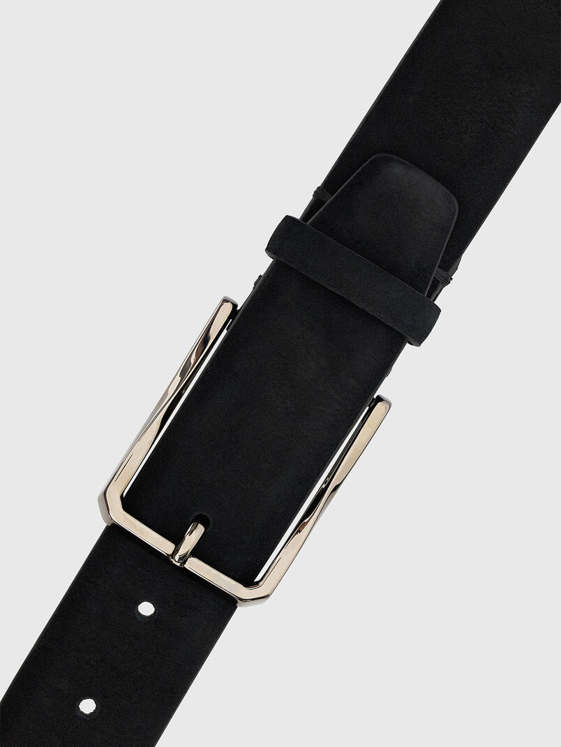 Nabuk leather belt in black - 3