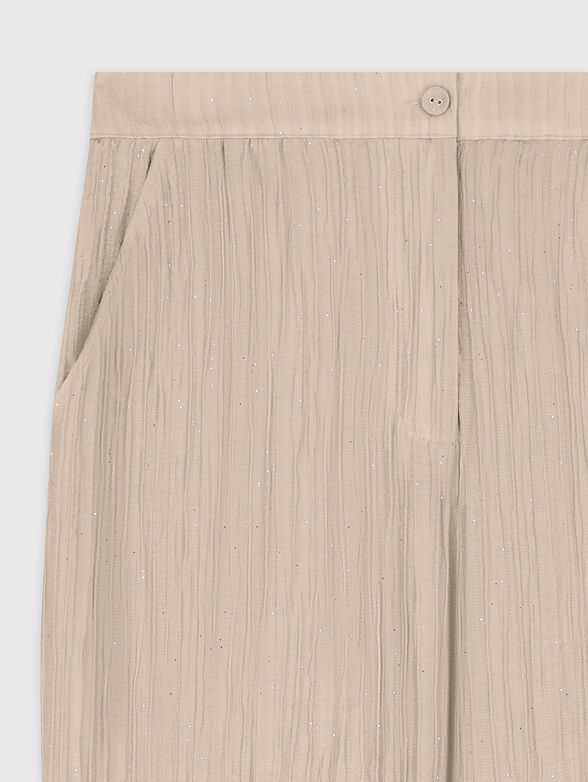 Pleated crepe pants with lurex thread - 3