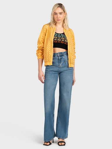 Yellow jacket with accent embroidery - 5