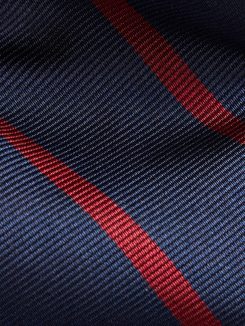 Silk tie with accent stripes - 3