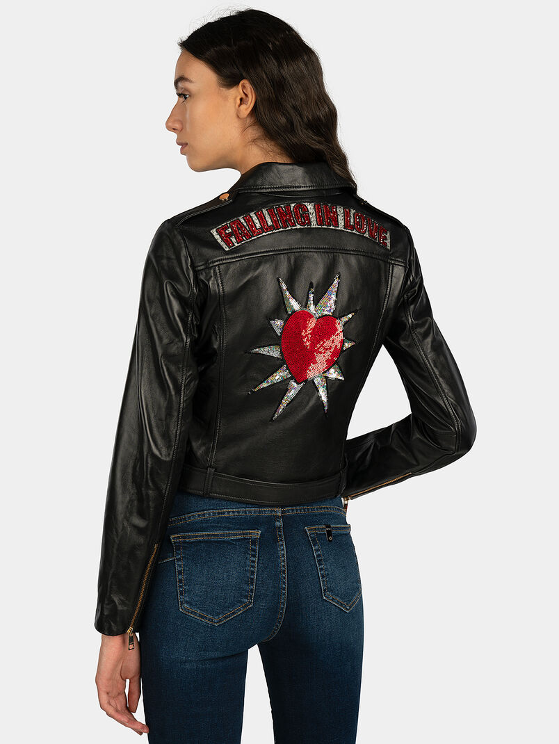 Lamb leather biker jacket - 3