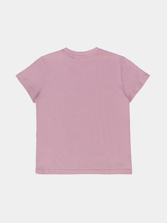 BELLUNO pink T-shirt with contrasting logo detail - 2