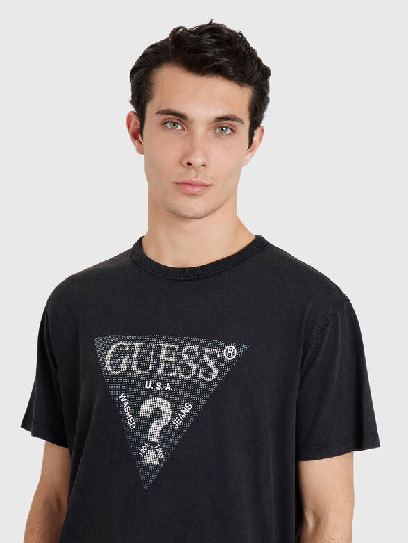 T-shirt in beige colour with triangular logo - 4