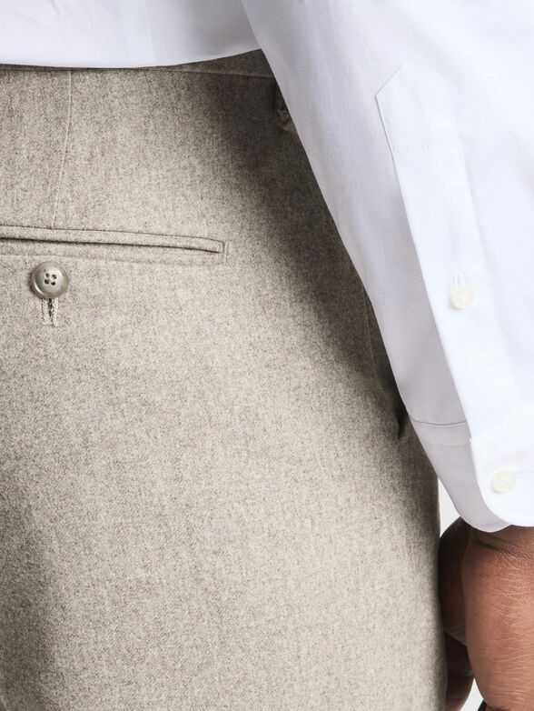 Beige wool trousers - 3