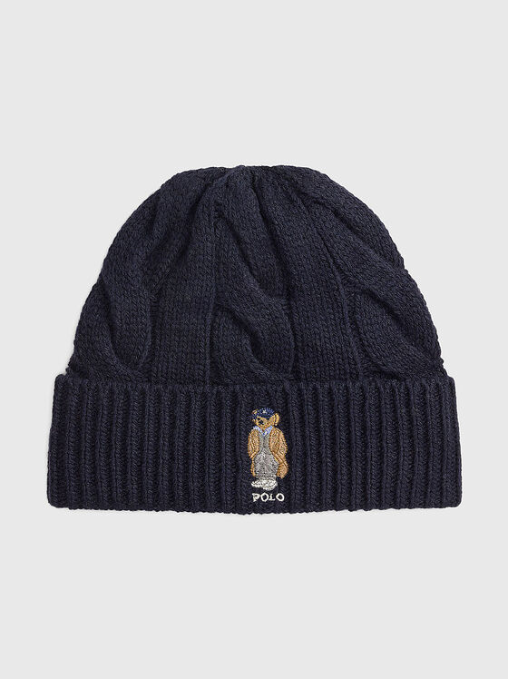 Плетена шапка от вълна с Polo Bear лого - 1
