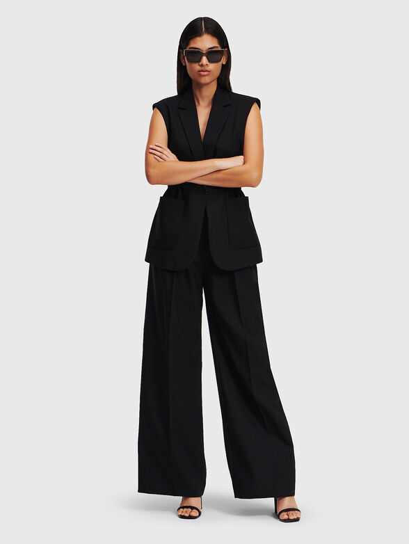 Trousers with wide legs and edge - 1
