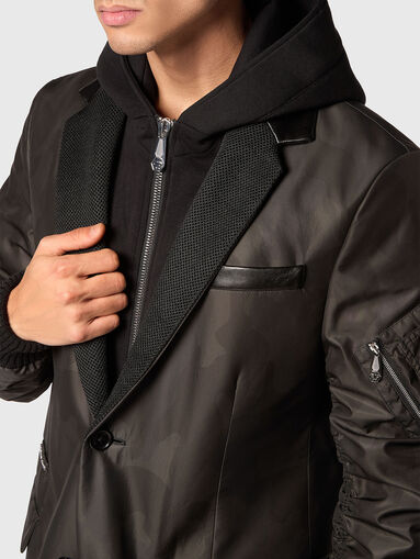 Camouflage print coat  - 4