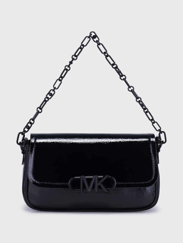 Black hobo bag with logo buckle - 2