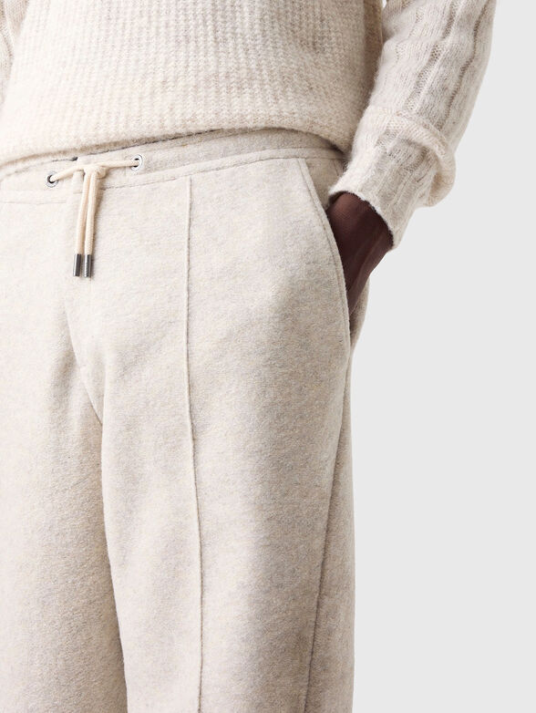 Slim wool blend trousers - 3