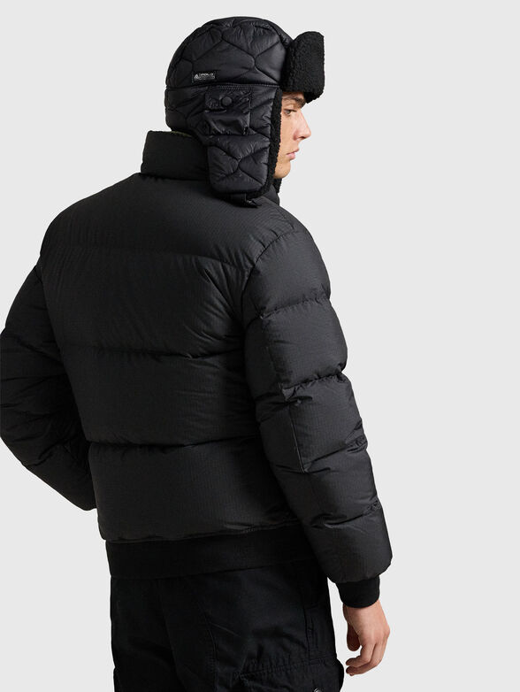 Padded jacket with embroidered logo - 3