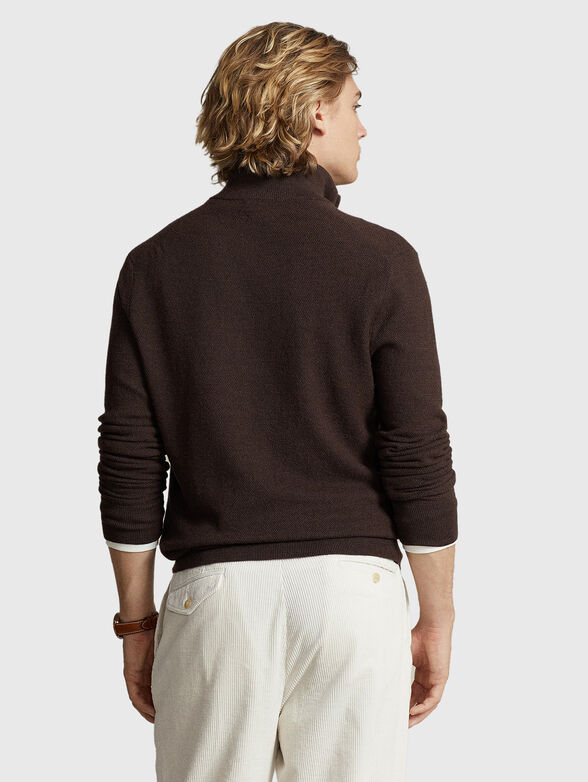 Wool sweater with zip  - 3
