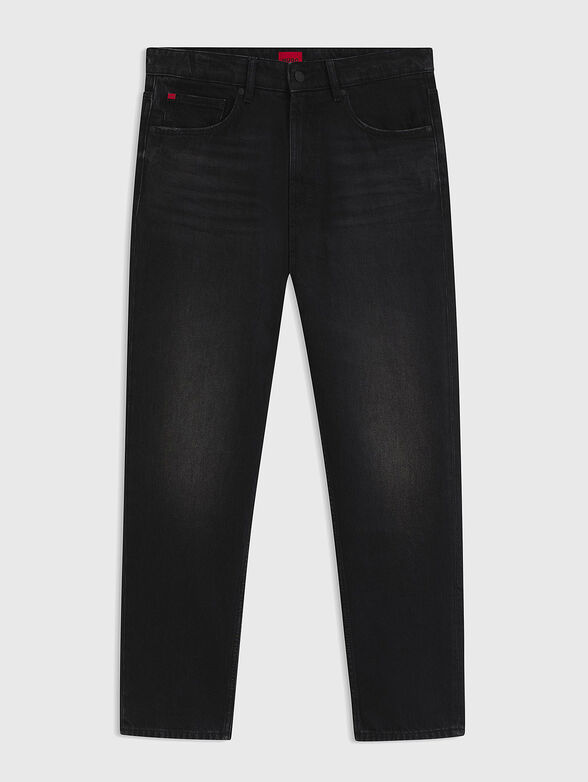 Jeans with washed effect and logo - 6