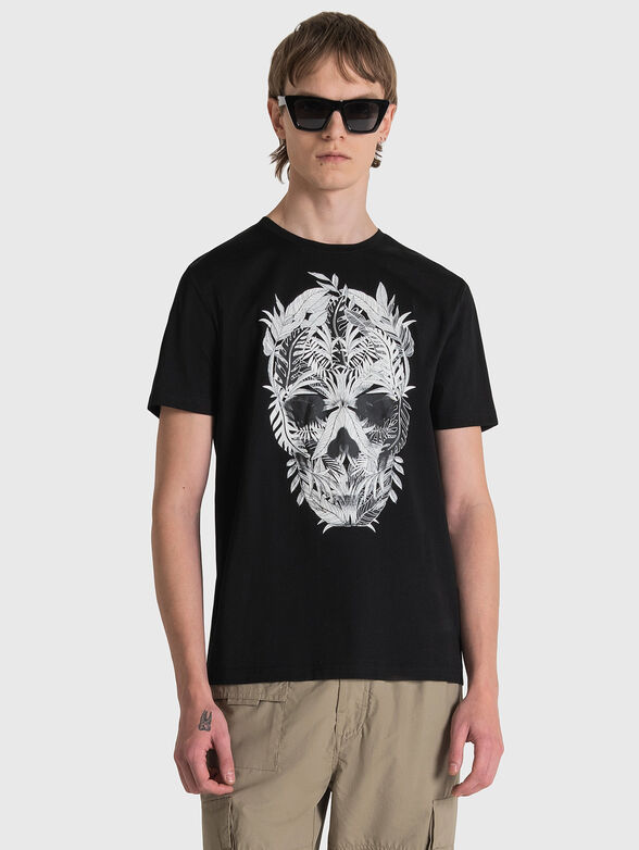 Black T-shirt with print - 2