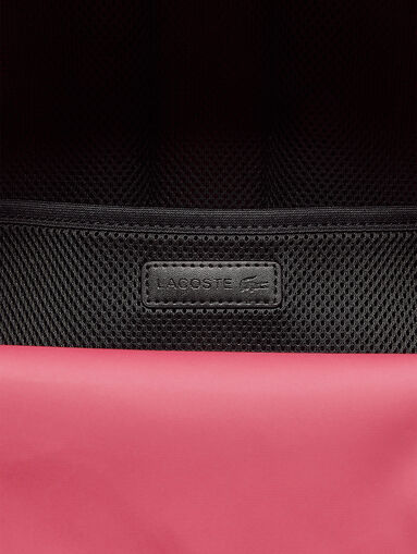 Unisex black backpack with logo detail - 5