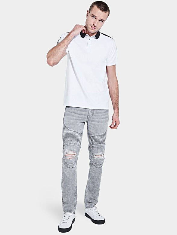 Black polo-shirt with contrasting details - 2