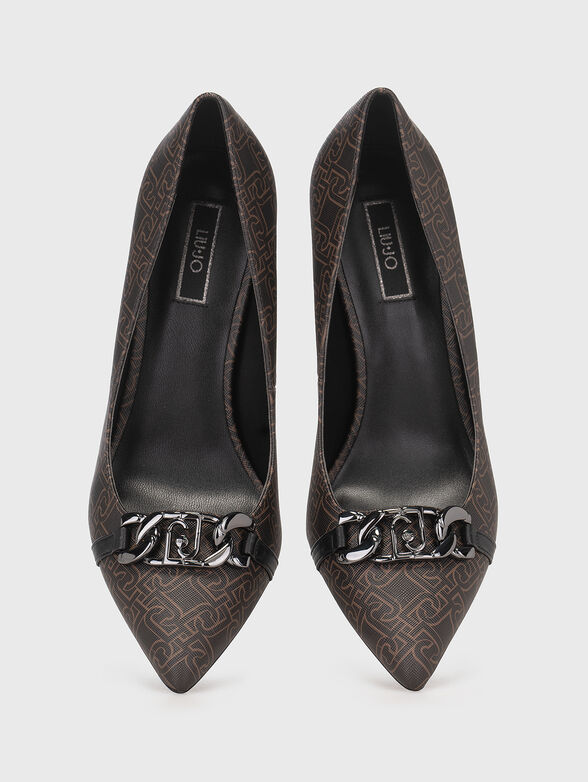 VICKIE heeled shoes with monogram print - 6