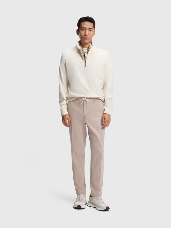 Slim fit trousers with ties - 4