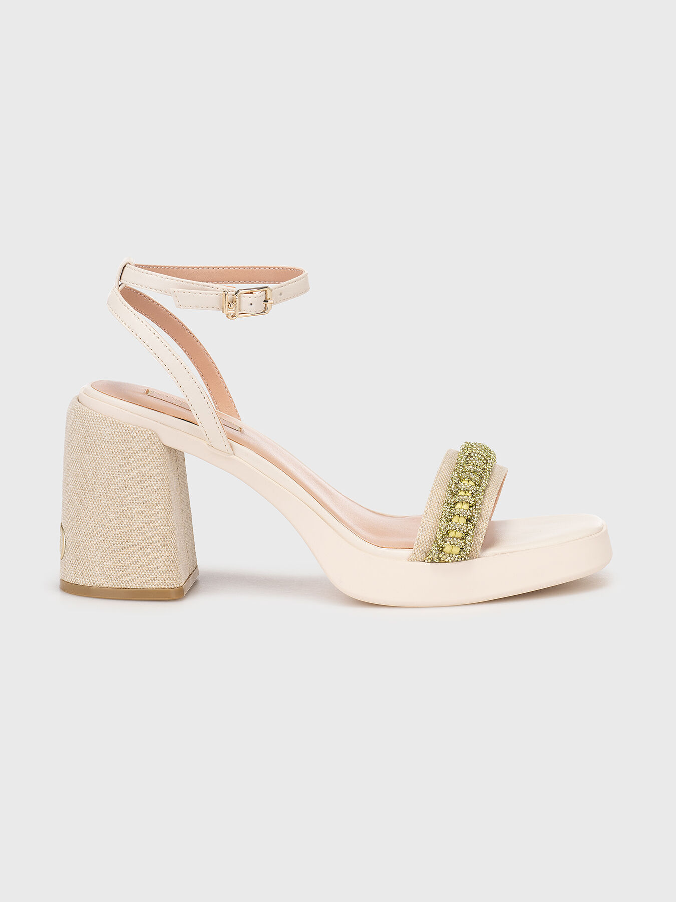 サンダル・ミュール 3JUIN Women Sandals 417361 323SC019 J 0950 Beige 3JUIN: Shoes woman - Ocher | 3Juin heeled sandals