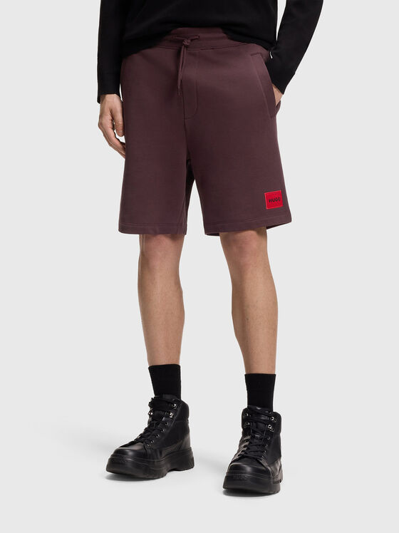 Спортни къси панталони от памук с лого - 1