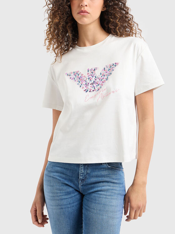 Round neck cotton T-shirt - 1