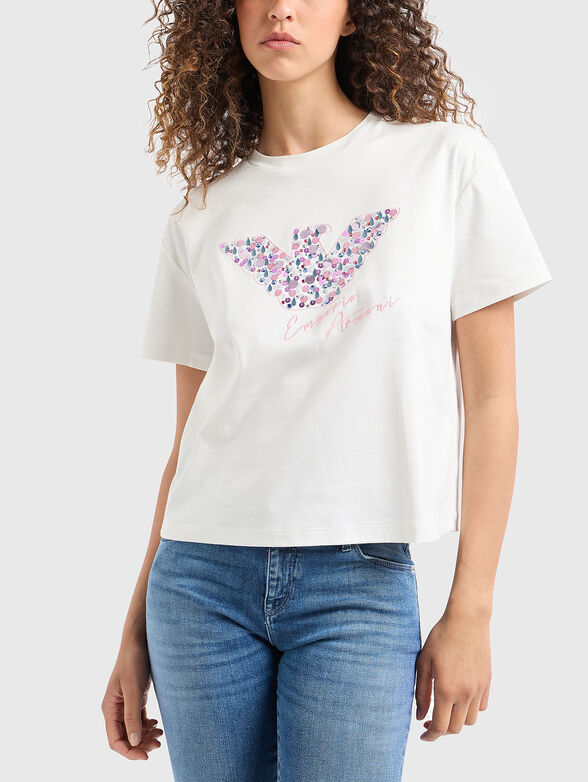 Round neck cotton T-shirt - 1