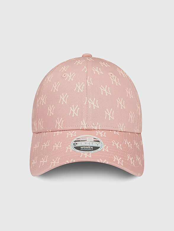 9FORTY NEYY pink hat with monogram logo - 1
