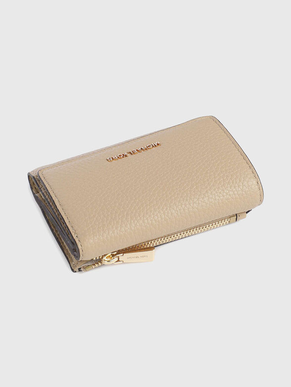 Leather wallet with logo detail - 3