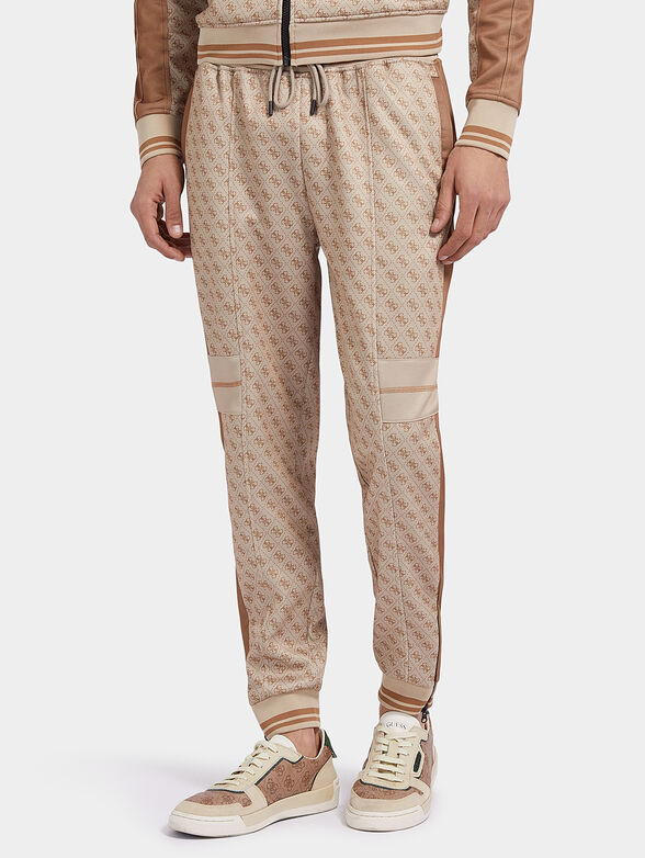 Guess, Marshall Jogging Pants, Beige Blanco