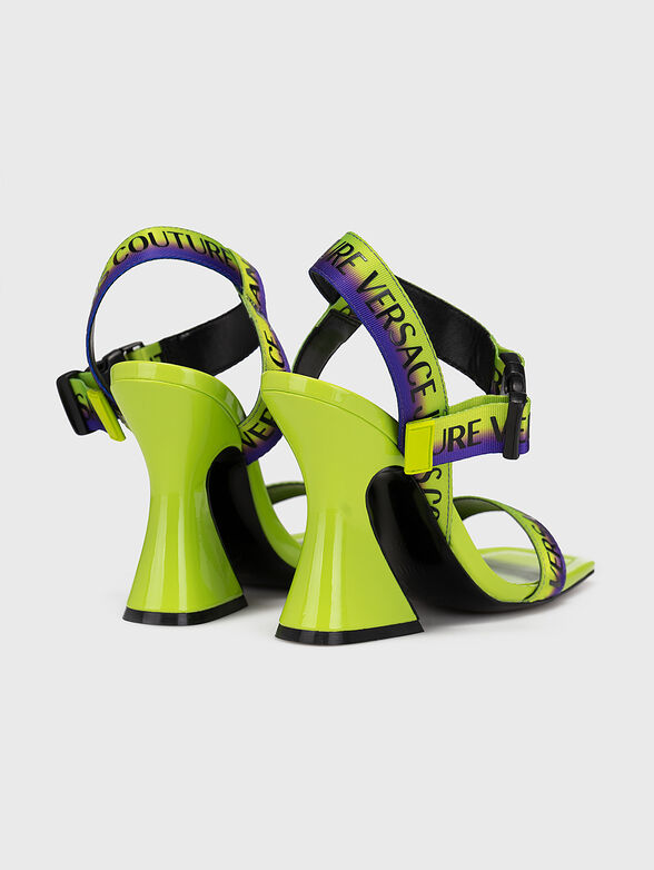 FONDO KIRSTEN DIS. 91 green heeled sandals  - 3