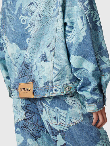 Denim jacket with art print - 4