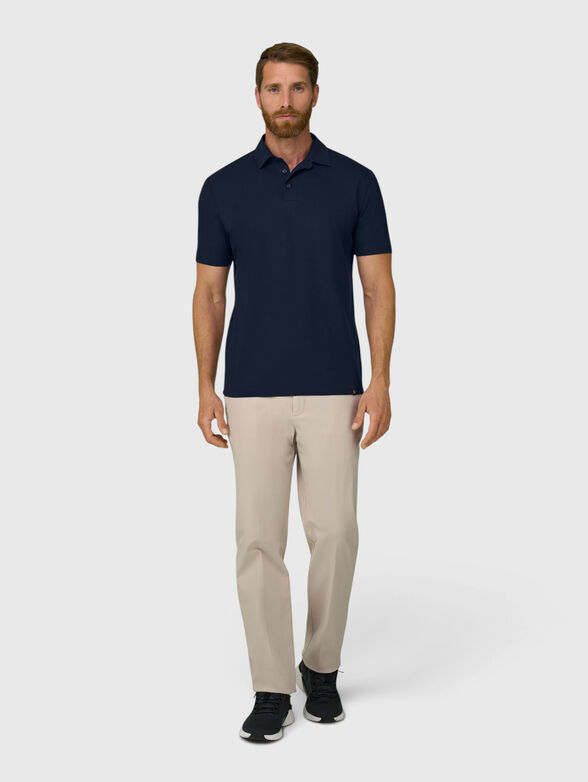 Dark blue short-sleeved polo shirt - 2