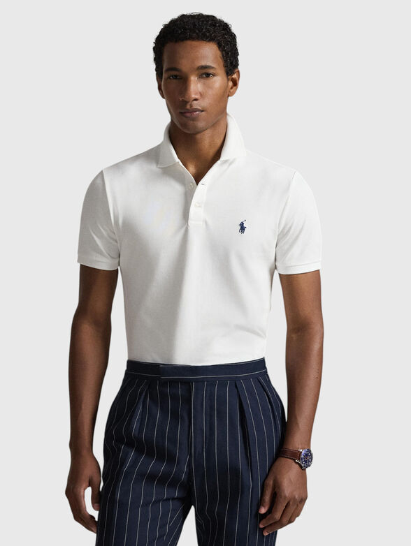 White polo shirt with logo - 1