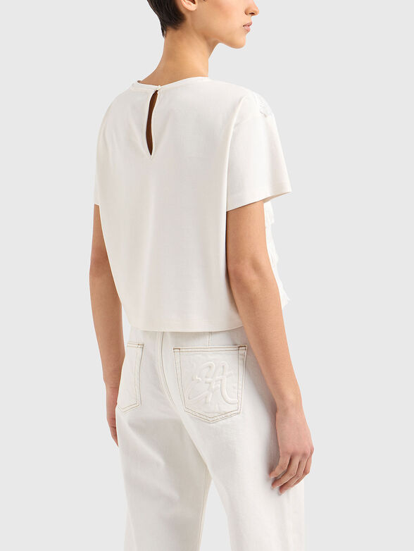 Cotton T-shirt with fringes - 3