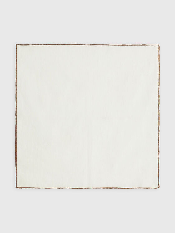 Ленена кърпичка с цветен кант  - 1